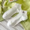 Calcetines de Oso Blanco para Niñas Calcetines Cortos Boca Baja Coreanos ins de Moda Tubo Corto Verano Primavera y Otoño Lindos Calcetines de Barco Japoneses