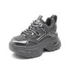 Zapatos de Salud con Energía de Terahertzas, Masajeador de Pies Multifuncional Vibratorio Magnético para Mujer, Primavera y Otoño, Piel Genuina, Suela Gruesa, Zapatos Estilo Papá