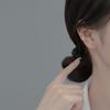 Nalan S925 Plata Estrella Dulce Clip de Oreja para Mujer Estilo Coreano Línea Simple Aretes de Tres Capas Sin Perforación M00323