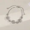 Nova Pulseira de Moeda Estilo Chinês Micro-Incrustada com Zircônia para Mulheres, Luxo Leve, Nicho, Requintada, de Alta Qualidade, Fashion, Versátil, Joia de Mão Elegante