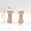 Juguete de Madera Creativo para Niños Hongo DIY Pintado Madera Maciza Árbol Hongo Adorno Mini Hogar Moderno Minimalista
