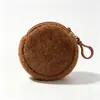 Monedero de Felpa de Color Sólido Macaron, Mini Bolsita Redonda con Cremallera, Llavero, Bolsa para Guardar Auriculares, Regalo