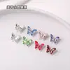 Novos Strass para Unhas Borboleta de Cristal Aurora Iridescente Super Brilhante Acessórios de Vidro 3D para Unhas Atacado de Strass para Unhas