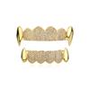 Amazon Estilo Europeo y Americano Diente de Vampiro Personalizado Doble Zircón Brackets Hip-Hop Hombre Discoteca Accesorios Especiales para Dientes Venta al por Mayor