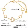 Pulsera de Acero de Titanio Transfronteriza Yuhui Corazón Hueco Completamente Diamantada Moda Temperamento OL Pulsera de Acero Inoxidable Chapada en Oro Real