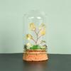 Cristal natural original con cubierta de vidrio, micropaisaje, árbol de cristal, regalo científico popular para niños, adornos de decoración para el hogar.