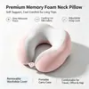 Almohada de Viaje en Forma de U Almohada para Cuello de Avión Portátil Tren de Alta Velocidad Coche Almohada Cervical en U Almohada para Espalda Set de Almacenamiento