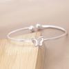 Colección 27 Pulsera de Apertura Fina de Temperamento Fresco Simple Pulsera de Regalo de Cumpleaños para Mujer Moda Temperamento Plata Wholesale