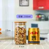 Potes de Armazenamento para Cozinha, Potes de Vidro Transparente Selados, Potes para Armazenamento de Alimentos e Chá, Potes para Armazenamento de Grãos Diversos