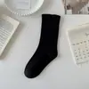 Novas Meias Pós-Parto Sem Costura Meias de Algodão Largas para Primavera/Verão Meia-Calça Respiráveis Meias para Estudantes Versátil Cor Sólida Absorventes de Suor