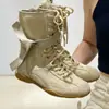 Botines Cortos de Encaje Estilo Coreano para Mujer con Aumento Oculto de 5 cm de Altura, Adecuados para Todas las Estaciones, Botas de Moda Casual Versátiles, Botas Martin de Moda, Zapatos Elegantes Estilo Ins