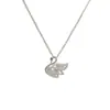 Colar com Pingente de Cisne de Zircônia Versátil de Luxo Leve Estilo Francês Exquisito Moda Simples Corrente para Clavícula Brilhante de Alta Qualidade Atacado