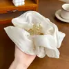 Grampo de Cabelo Extra Grande de Gaze Perolada para Adicionar Volume na Parte de Trás da Cabeça, Grampo para Mulheres Que Fazem o Rosto Parecer Menor, Acessório de Cabelo de Presilha Tubarão