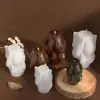 Molde de Silicona para Velas Giratorias Espirales Geométricas DIY Amapola Molde de Yeso para Velas Aromáticas Cilíndricas Irregulares