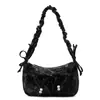 Bolso de Axila con Lazo de Moda de Verano para Mujer 2025 Nuevo Casual Personalizado Plegado Bolso Nube Bolso Cruzado para Viajero