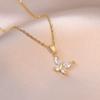 Aço titânio não desbota colar de verão feminino 18k moda simples Coringa alto senso corrente de clavícula requintada fabricantes atacado