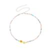 Celebridad de Internet Personalidad Sentido del Diseño Cristal de Color Mariposa Cara Sonriente Girasol Pulsera Collar Femenino Nicho Elegante Pulsera