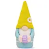 Muñeco de Conejo de Pascua Transfronterizo Nuevo Producto Sosteniendo Huevos de Colores y Zanahorias, Lindo Juguete de Peluche de Conejo Adorno, Decoración Festiva
