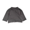 Camiseta Interior de Algodón Puro para Bebé Primavera/Otoño, Camiseta de Manga Larga Color Sólido con Media Cremallera Unisex para Bebé, Ropa Interior Simple para Niños Pequeños