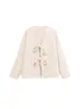 Exportación Transfronteriza 2025 Nuevo Suéter de Punto de Cuello Redondo Otoño Corbata de Lazo Chaqueta de Punto Suéter Cardigan Casual para Mujer