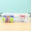 Caixa de Armazenamento Transparente Multifuncional para Pintura a Óleo Transfronteiriça, Guache, Pincéis, Gaveta de Mesa para Artesanato, Caixa de Armazenamento Retangular com Duplo Travamento