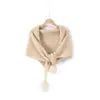 24 Modelos Nuevos de Bufandas Triangulares de Punto de Cachemira para Mujer, con Pompones, Calentadores de Cuello de Cachemira de Lujo Ligero, Ideales para Regalo, Bufandas Cálidas y Elegantes