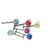 Uña de labio con recubrimiento acrílico, uña de cartílago auricular multicolor, decoración de labio popular en comercio electrónico, joyería para piercing corporal de comercio exterior al por mayor