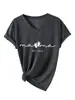 Mama Est 2026 Amazon Ebay Site Independente Casual Confortável Camiseta Feminina de Manga Curta com Decote em V Camada Base Comércio Exterior