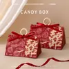 Caja de Dulces para Boda, Caja de Azúcar, Caja de Regalo, Bolso de Mano para Boda, Caja Vacía Morada Estilo Chino de Nicho para Compromiso