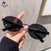Gafas de sol de lujo vintage 2026 estilo influencer de Qin Lan para mujer con un toque de alta gama, Gafas de sol graduadas para hombre
