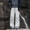 Calças táticas softshell à prova d'água, à prova de vento e à prova de sujeira azul marinho para homens e mulheres, calças cargo estilo paraquedista plissadas estilo americano de outono, calças para caminhada ao ar livre