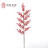 Decoración de Frutas Artificiales, Arreglo de Flores Falsas, Adorno de Bayas Rojas de Acebo, Decoración de Sala de Estar, Arreglo Floral, Bayas Rojas, Año Nuevo