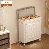 Caja de Almacenamiento Plegable con Ruedas, Caja de Almacenamiento para Juguetes, Ropa y Colchas, Gabinete de Almacenamiento de Dormitorio con Tapa abatible de Gran Capacidad para el Hogar