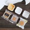 Caja de embalaje para pastel de luna de mediados de otoño, 100 unidades, pastel de frijol mungo, yema de huevo crujiente, bolsa de plástico transparente, 50 g, 75 g, 100 g