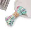 Cuerda de Algodón Teñido en Hilo de Algodón con Núcleo de Color Gradiente de 4 mm para Tejido DIY Artesanal, Fabricación de Pulseras y Materiales para Joyería al por Mayor