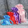 Bolsas de Cetim com Cordão para Revenda, Bolsas de Tecido de Seda Lisas à Prova de Poeira para Perucas, Bolsas para Joias, Bolsas Pequenas de Tecido para Armazenamento