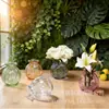 Atacado de vasos de vidro soda-cálcica transfronteiriços, potes de vidro para armazenamento, decorações de sala de estar estilo renda de luxo leve, vasos para flores hidropônicas