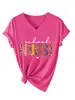Amazon eBay sitio independiente casual y elegante para mujer enfermera escolar estampado de leopardo corazón pequeño cuello en V manga corta camiseta