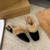 Moda 2026 nuevas zapatillas de algodón cálidas para exteriores, forradas de felpa y polar, de punta cuadrada, punta cerrada, talla grande para mujer, estampado de leopardo, otoño e invierno