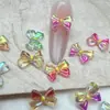 2025 Nova Resina Colorida Aurora Laço DIY Arte de Unhas Joias Acessórios Capa de Celular Adorno de Cabeça Unhas Vestíveis
