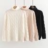 Suéter Base Interior de Cuello Alto Estilo Perezoso para Mujer Otoño e Invierno 2024 Nuevo Top Grueso Corto Pequeño