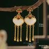 Pendientes largos geométricos con borlas de estilo nacional vintage, nuevos de 2024, pendientes de alta moda a juego con ropa china.