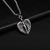 Collar colgante en forma de corazón de venta caliente de Temu joyería transfronteriza para mujer alas de diablo Arcángel Miguel colgante de Chris