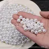 Perlas ABS Imitación Perla Perforadas Blanco Deslavado Blanco Puro Perla Alto Brillo Accesorios para Joyería DIY Accesorios para Ropa Materiales Hechos a Mano