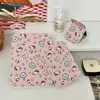 Espelho Dobrável Pequeno Floral Vintage Estilo Ins Dormitório de Estudante Espelho de Maquiagem para Casa Espelho de Mesa para Maquiagem Espelho Portátil