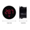 Voltímetro Digital DC 4-100V Pantalla LED Pantalla Digital Circular Voltímetro de Dos Cables Protección contra Conexión Inversa