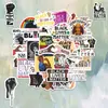 50 Hojas/Stickers Culturales y Creativos con Temática de Black Lives Matter para Cuadernos y Decoración DIY al por Mayor