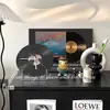 Quarto artístico de nicho pintura decorativa de disco de vinil retrô balcão de bar sala de estar sala de jantar pintura de parede pintura de exibição de mesa estética de alta qualidade