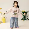 Camisetas de Primavera para Niñas Xie Jinmao Sudadera Casual con Dibujos Animados Nuevo Estilo 2026 Ropa de Primavera Dulce y Elegante para Niñas de Moda