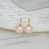 Pendientes Casuales Geométricos de Perlas Cubo de Azúcar, Pendientes Elegantes de Moda de Alta Gama, Diseño de Nicho, Pendientes Exquisitos y Versátiles para Mujeres